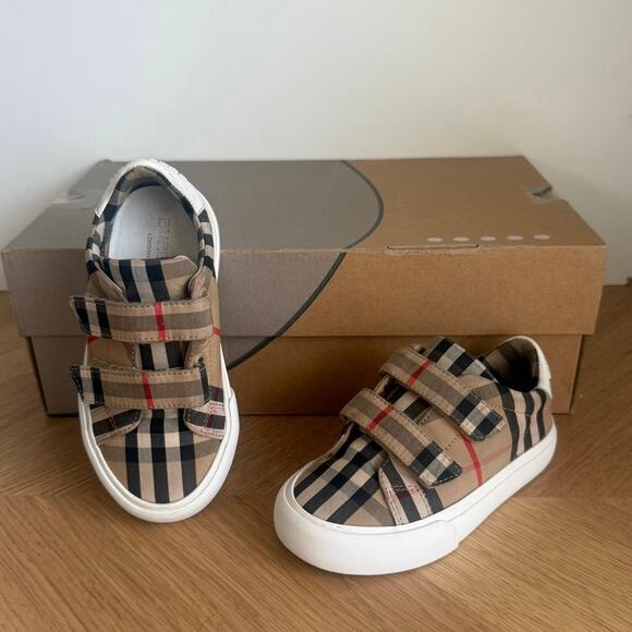 Burberry Mini Markham Check Toddler Sneakers - SZ EU 26 / US 9.5 C - Picture 4 of 14